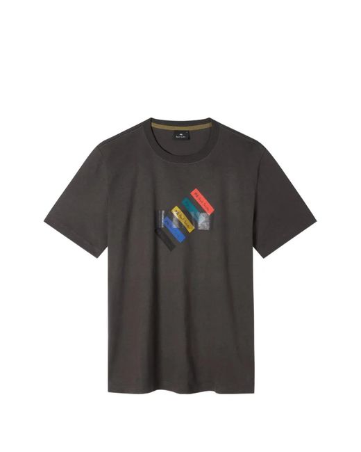 Paul Smith Black Print-Detail T-Shirt for men
