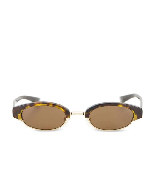 Alexander McQueen Sonnenbrille Mit Ovalem Gestell in Natural für Herren