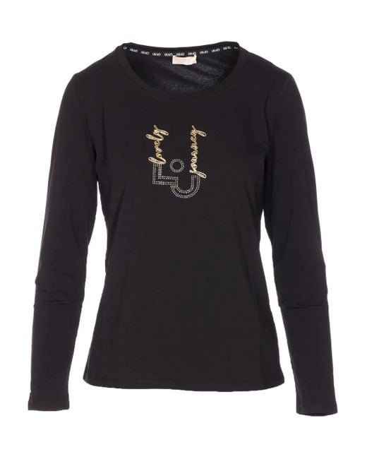 Liu Jo Black Langarmshirt mit Strass