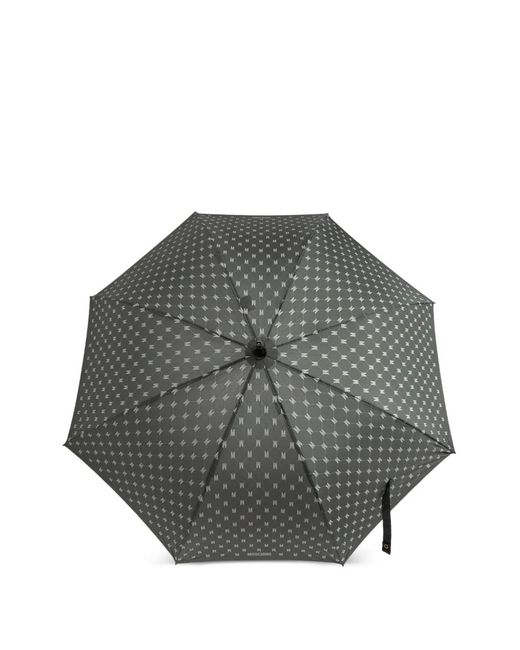 Moschino Gray Monogram-Print Umbrella
