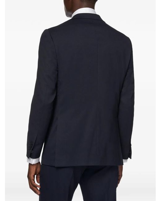Boggi Blue Stretch Knitted Wool Jacket for men