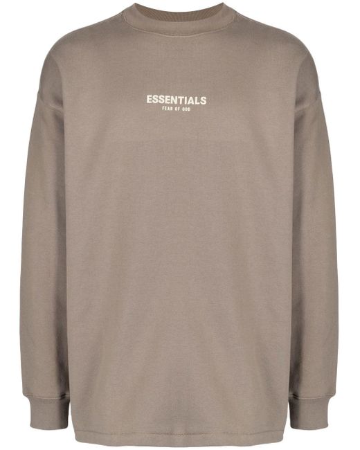 geur Vanaf daar Alfabetische volgorde Fear of God ESSENTIALS Sweater Met Logoprint in het Bruin voor heren | Lyst  NL