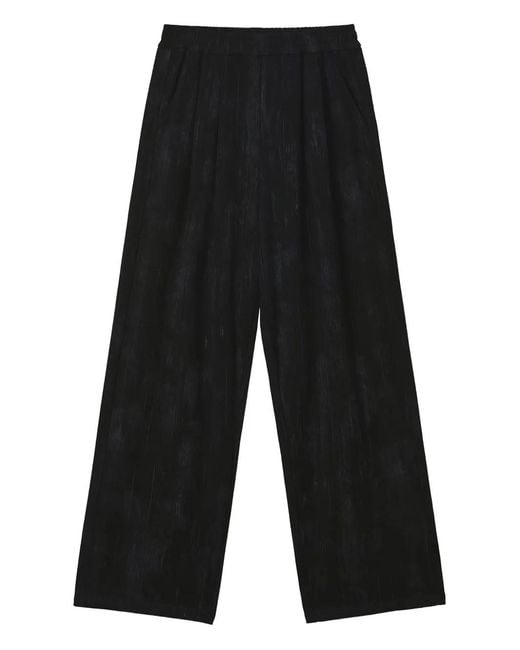 B+ AB Black Elasticated-Waistband Trousers
