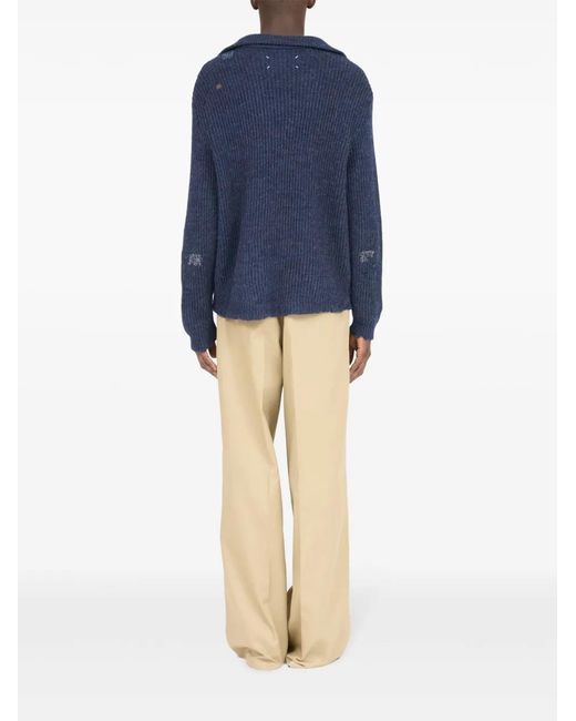 Maison Margiela Blue Summer Shetland Sweater for men