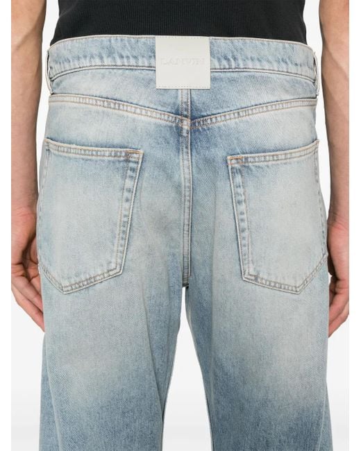Lanvin Blue Jeans With Stitching Detail for men
