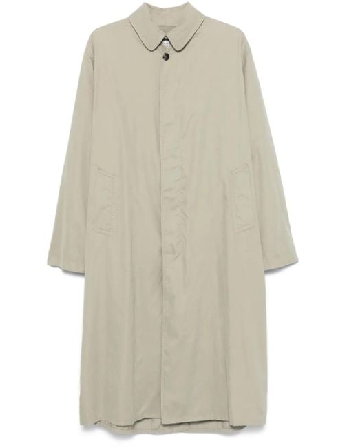 Maison Margiela Natural Four-Stitch Logo Trench Coat