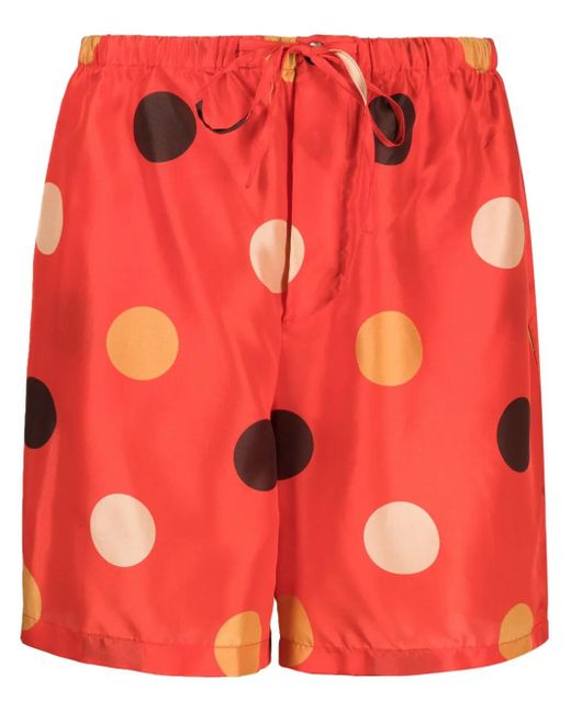 Aspesi Shorts Met Trekkoord in het Red