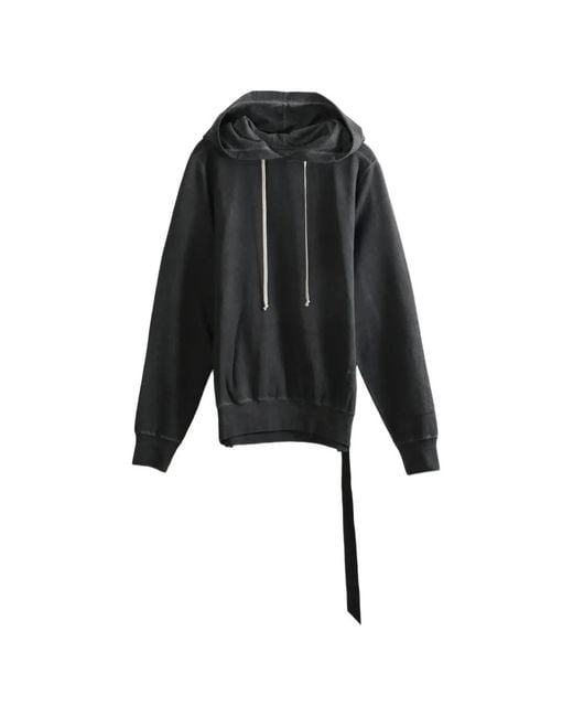 Rick Owens Black Drawstring Hoodie for men