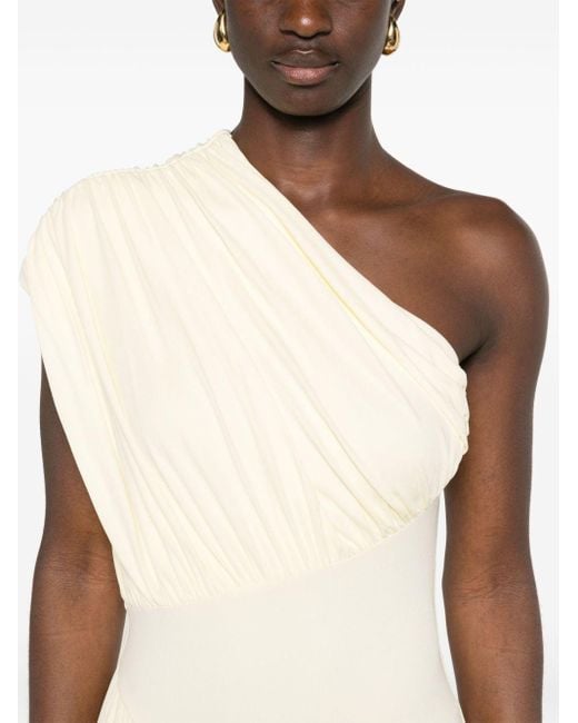 TOVE White Ugbad One-shoulder Gown