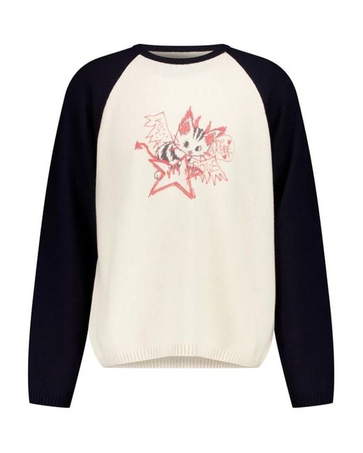 we11done Black Two-Tone Design Sweater for men