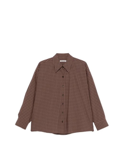 Cordera Brown Check-Pattern Button-Fastening Shirt