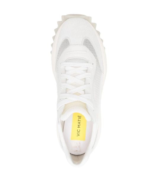 Vic Matié White Panelled Suede Chunky Sneakers