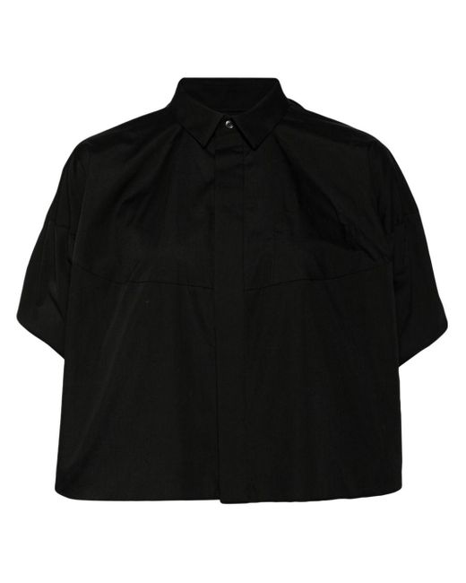 Sacai Black Pointed-collar Shirt