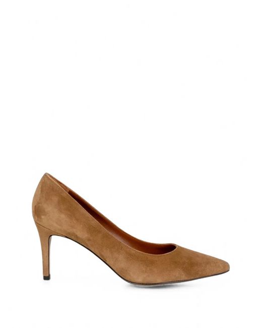 Roberto Festa Brown Pointed-Toe Suede Pumps