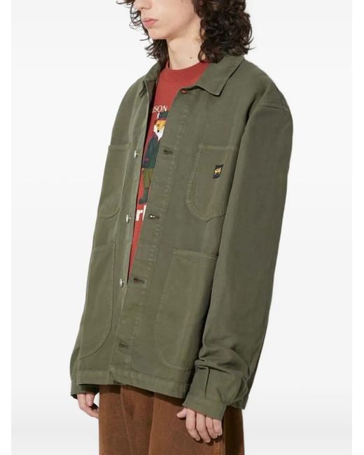 Stan Ray Geknöpfte Coverall Jacke mit Taschen in Green für Herren