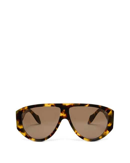 Pinko Gray Pilot Logo-Detail Sunglasses