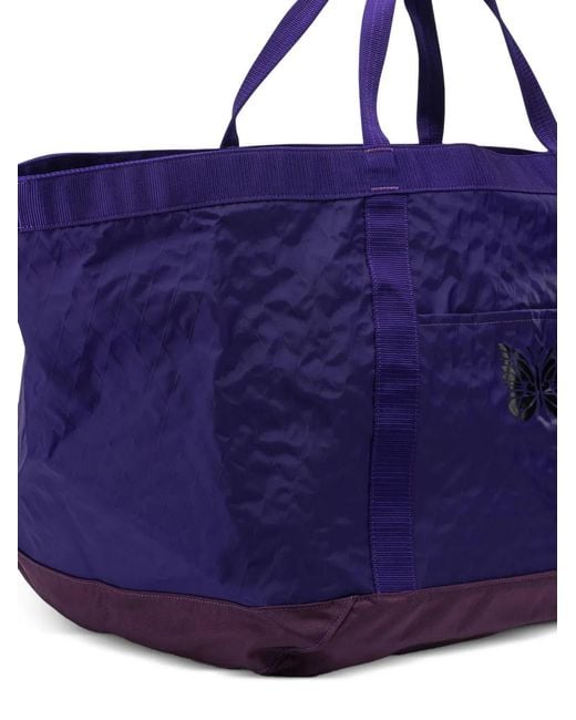 Needles Blue Butterfly-Print Tote Bag for men