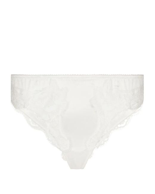 Dolce & Gabbana White Tanga Mit Spitze