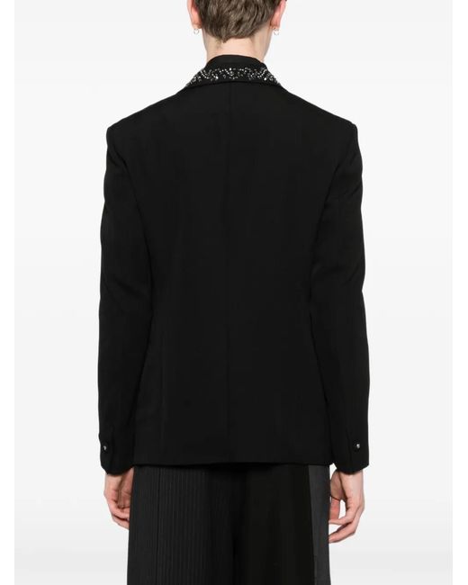 Versace Black Grain De Poudre Evening Blazer for men