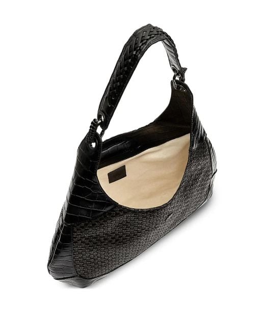 Bolso de hombro Moon con relieve Isla de color Black