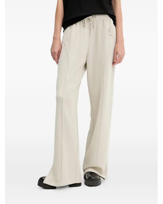 Karl Lagerfeld Natural Raised-Seam Track Pants