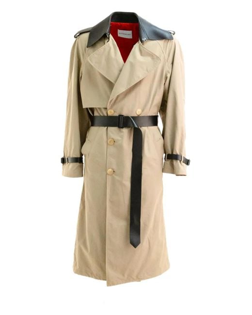 Givenchy Natural Leather-Detail Trench Coat for men