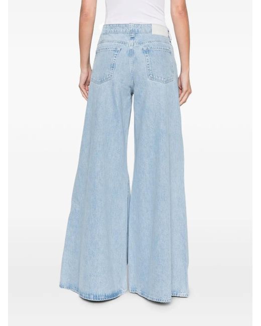 7 For All Mankind Blue Willow Split-Detail Jeans