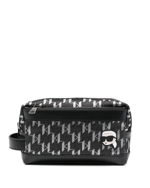 Trousse Da Bagno K/Monogram di Karl Lagerfeld in Black da Uomo