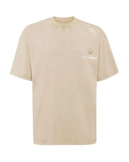Philipp Plein White Logo-Patch T-Shirt for men