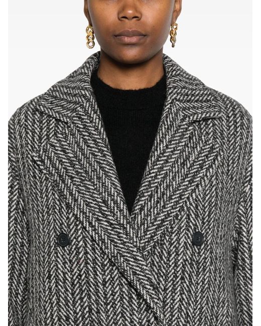 Abrigo con motivo de espiga Twinset de color Gray