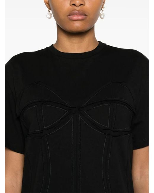 Murmur Black Deconstructed T-Shirt