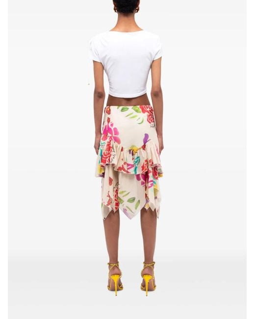 Donde Esteban Pink Bazurto Spray Crop Top