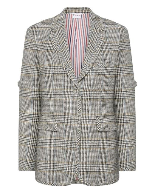 Thom Browne Gray Sakko Mit Hahnentrittmuster