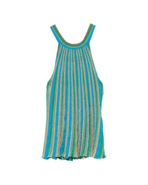 Circus Hotel Blue Striped Top