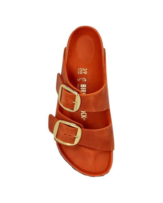 Birkenstock Orange Arizona Buckled Sandals