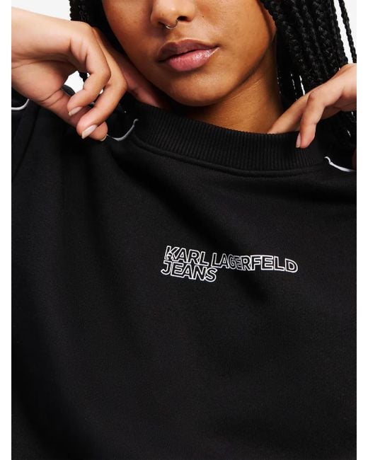 Karl Lagerfeld Sweater Met Print in het Black