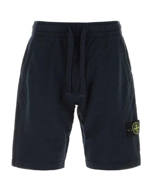 メンズ Stone Island Jersey Bermuda Shorts Blue