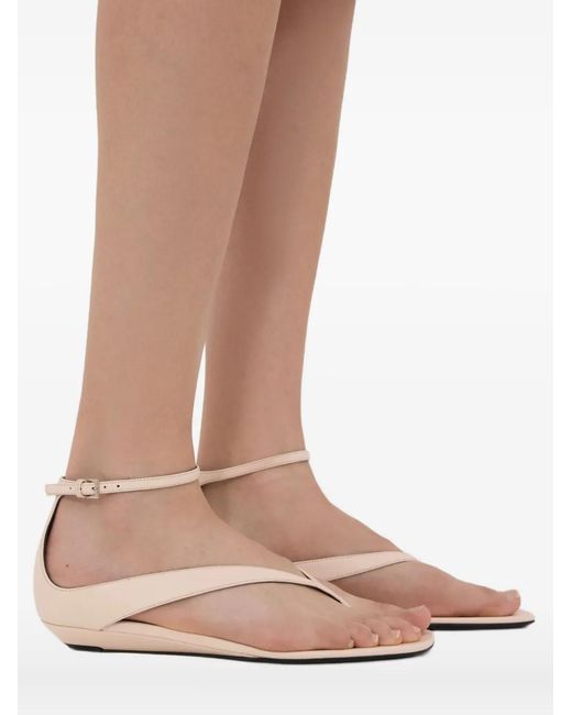 Loulou de Saison Natural T-Bar Flat Sandals