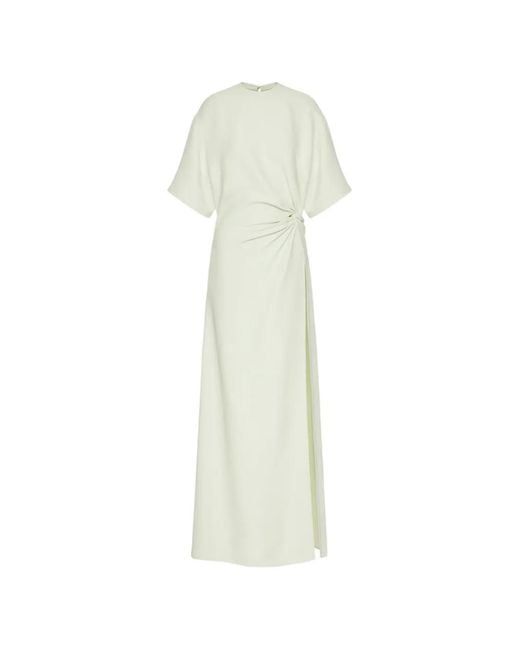 Valentino Garavani White Draped Crepe Gown