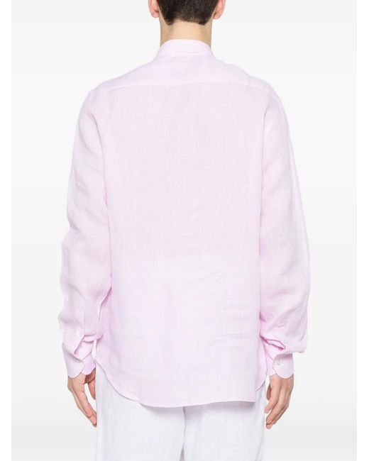 Tagliatore Pink Dustin Long-Sleeve Shirt for men