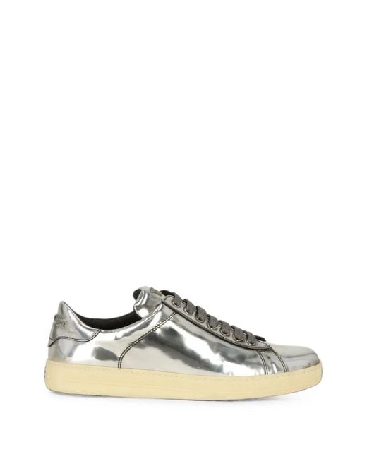 Tom Ford Metallic Lace-Up Sneakers