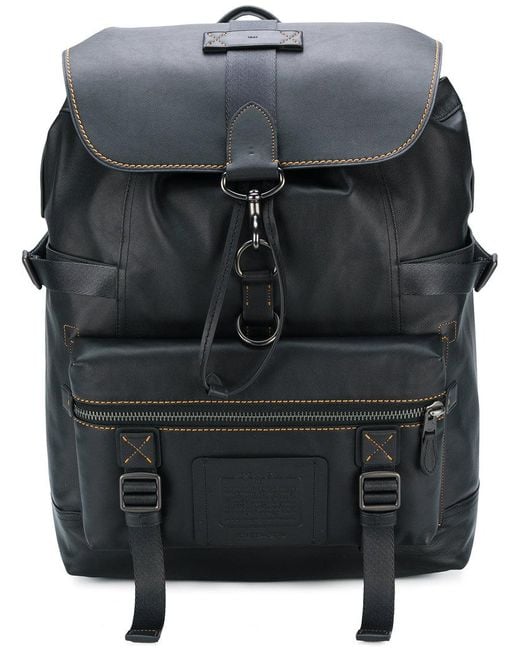 COACH Leather Bleecker Utility Backpack in Black for Men Lyst