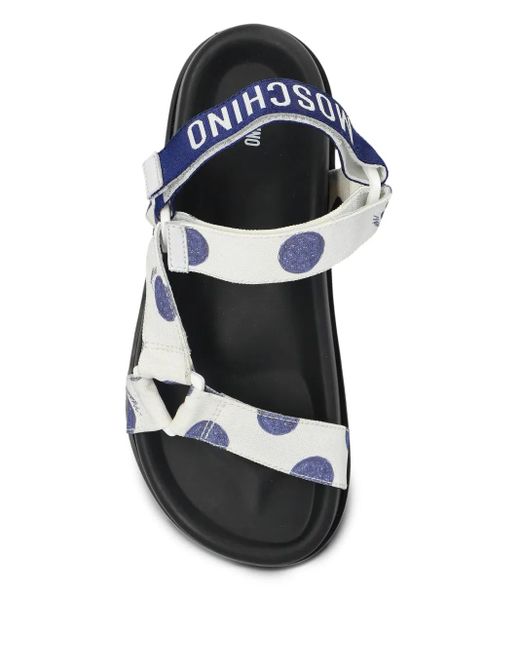 Moschino Blue Dot-Print Sandals