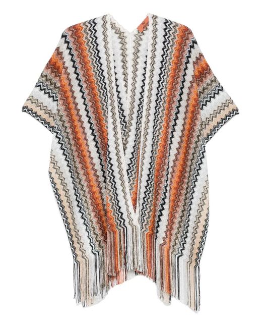Missoni ジグザグ ケープ White