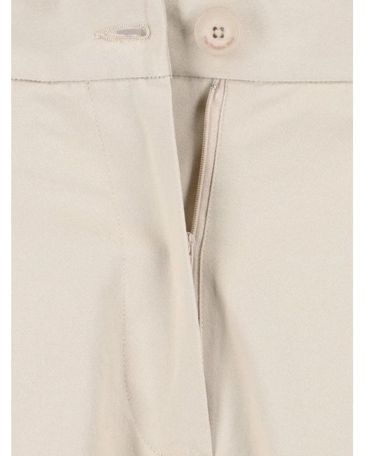 Frankie Shop White Nostrand Pleated Cotton-Chino Trousers