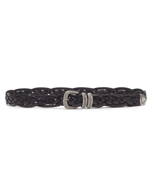 Brunello Cucinelli Black Leather Belt for men