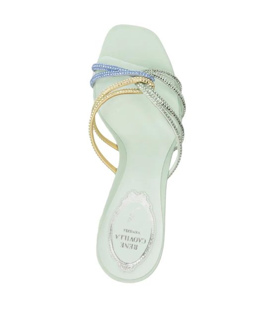 Rene Caovilla Sandalen Verfraaid Met Kristal in het White