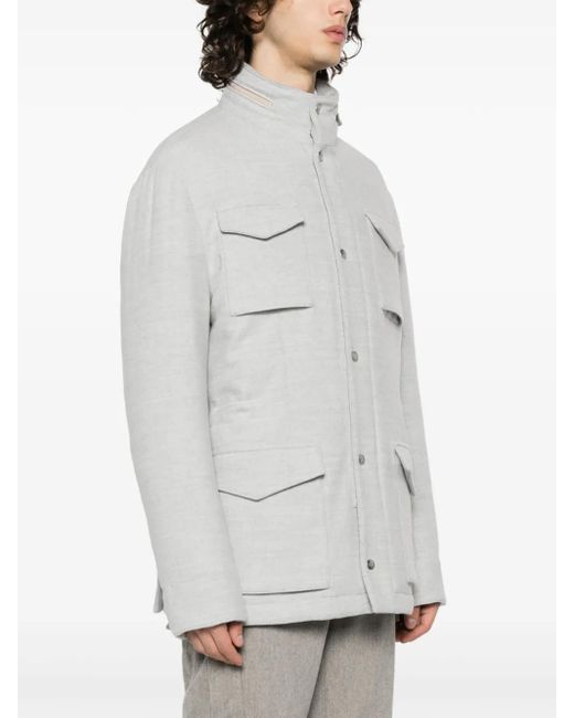 Eleventy Gray Field Wool Jacket for men