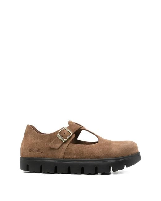Birkenstock Brown Paris Buckle-Strap Shoes