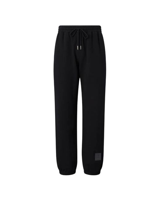 Thom Browne Black Loopback Jersey Relaxed Sweatpants for men